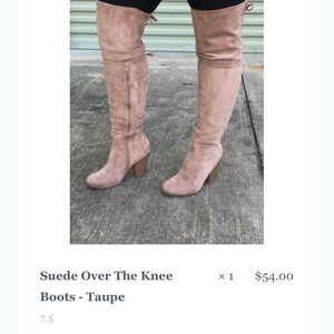 Taupe knee high boots